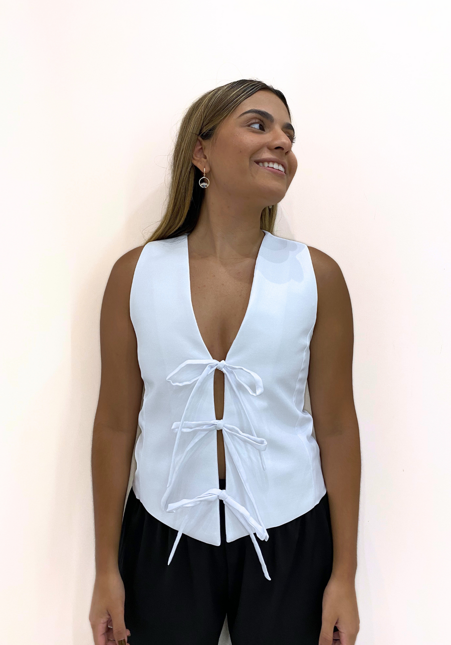 Vest lazos blanco