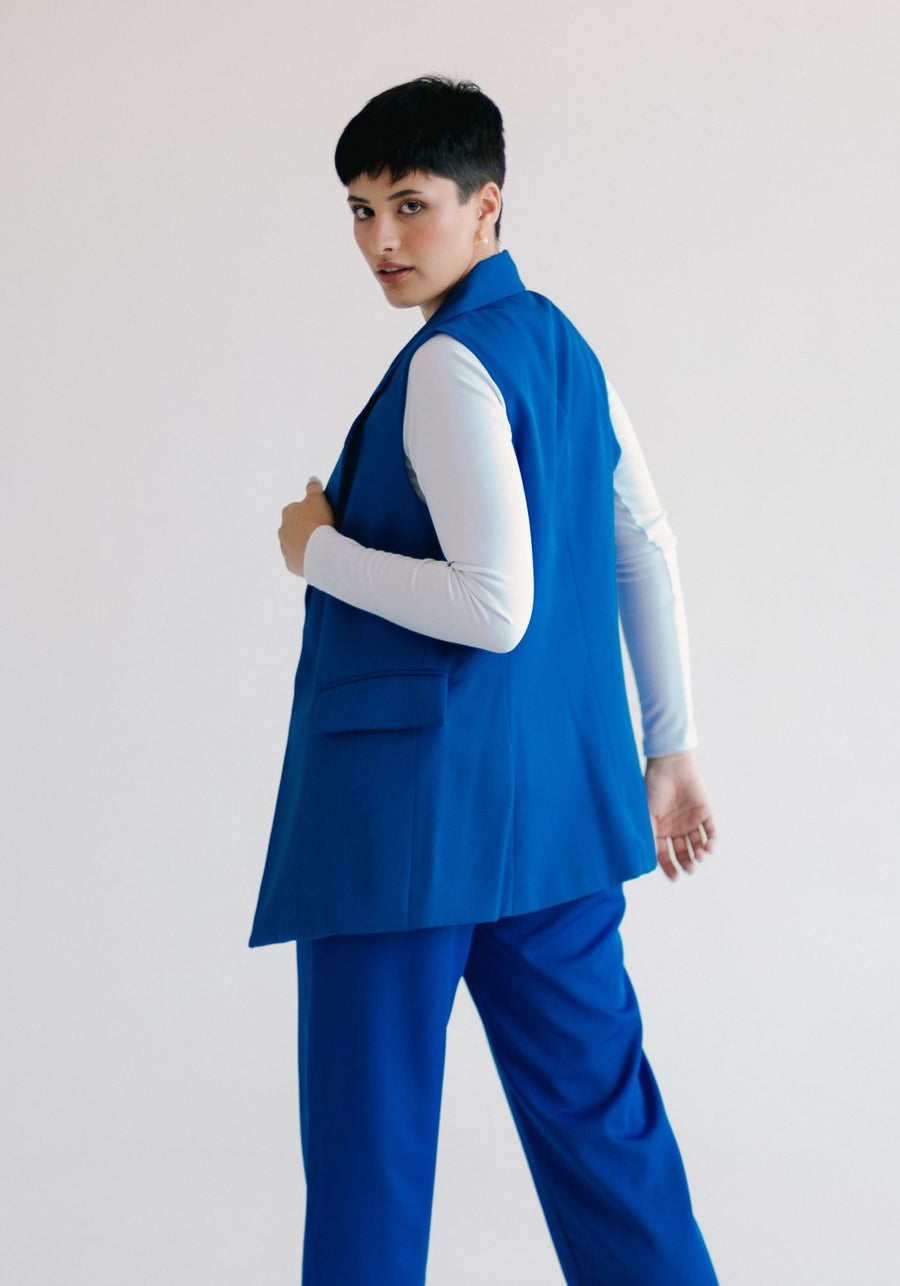 Estilo vest royal blue