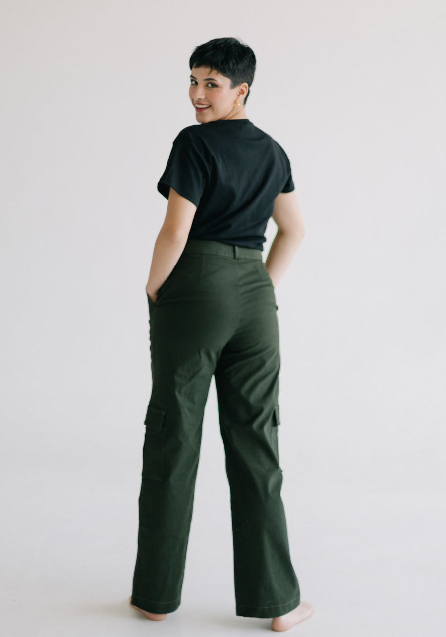 Cargo pant olive green