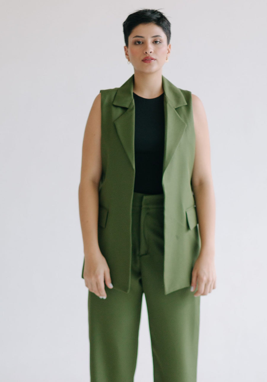 Estilo vest olive green