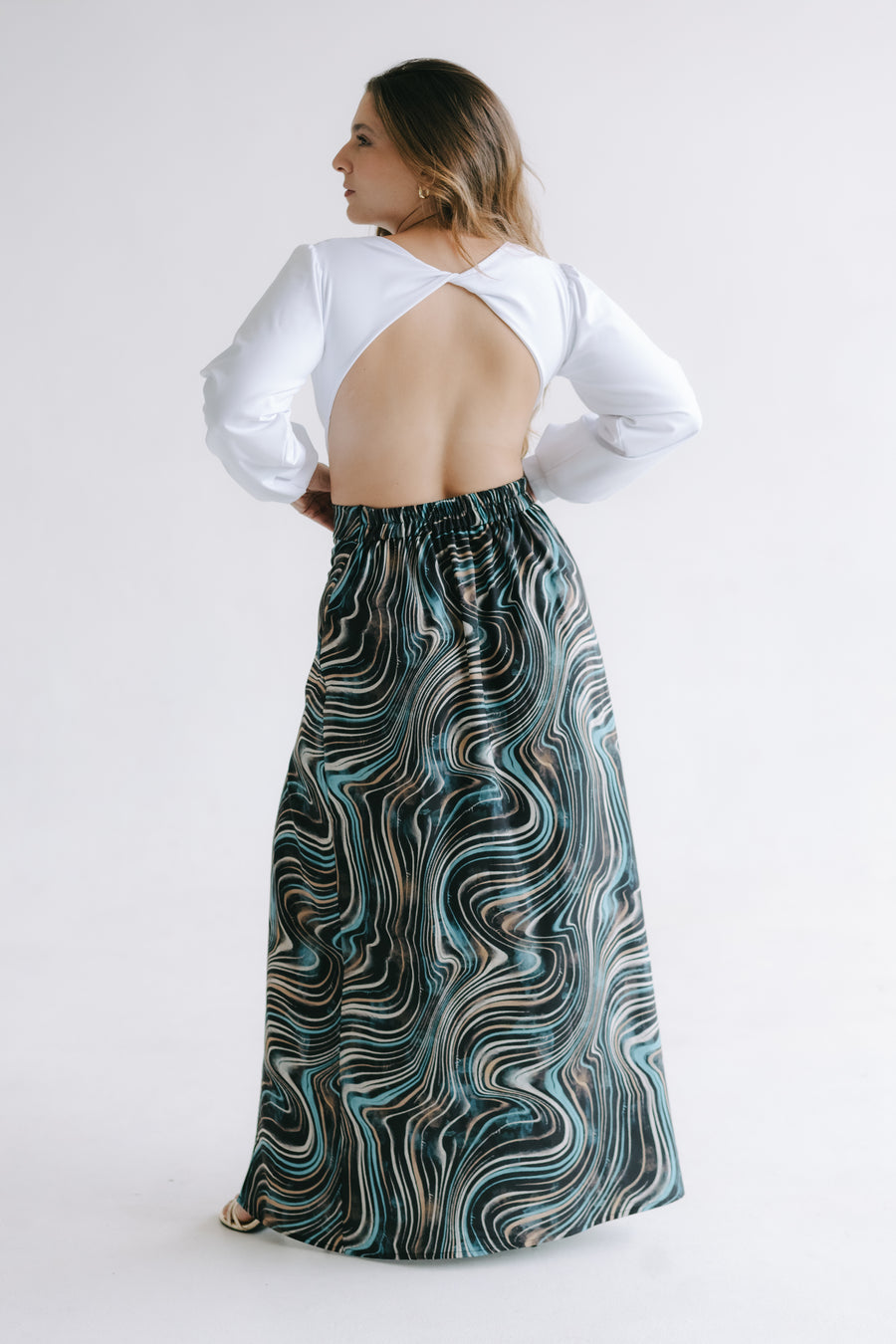 Falda Lanzarote Estampada Mar