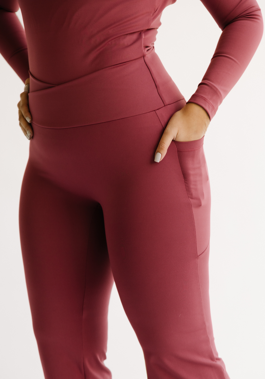 Leggin Flare Vinotinto