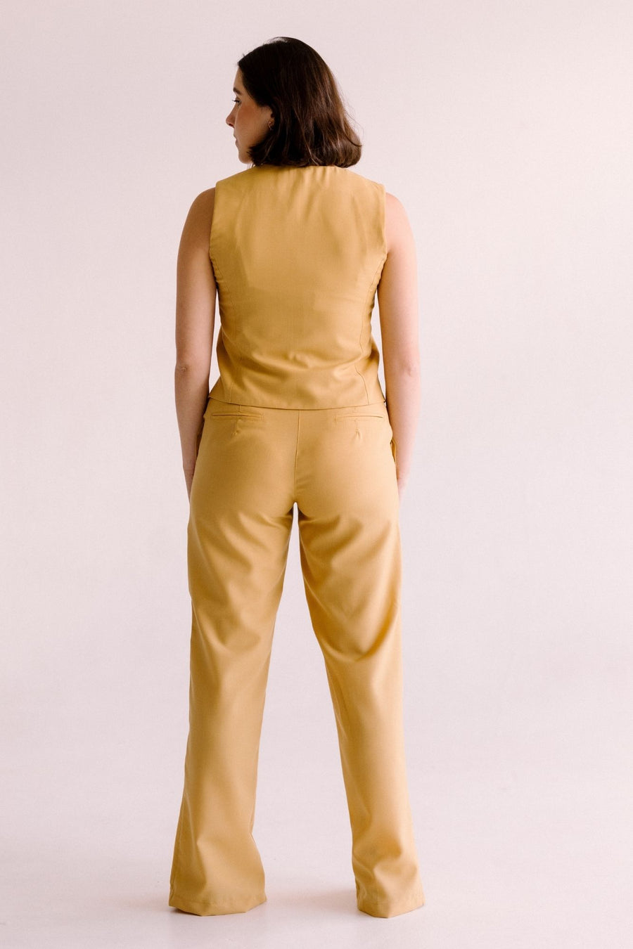 Pant flare amarillo mostaza