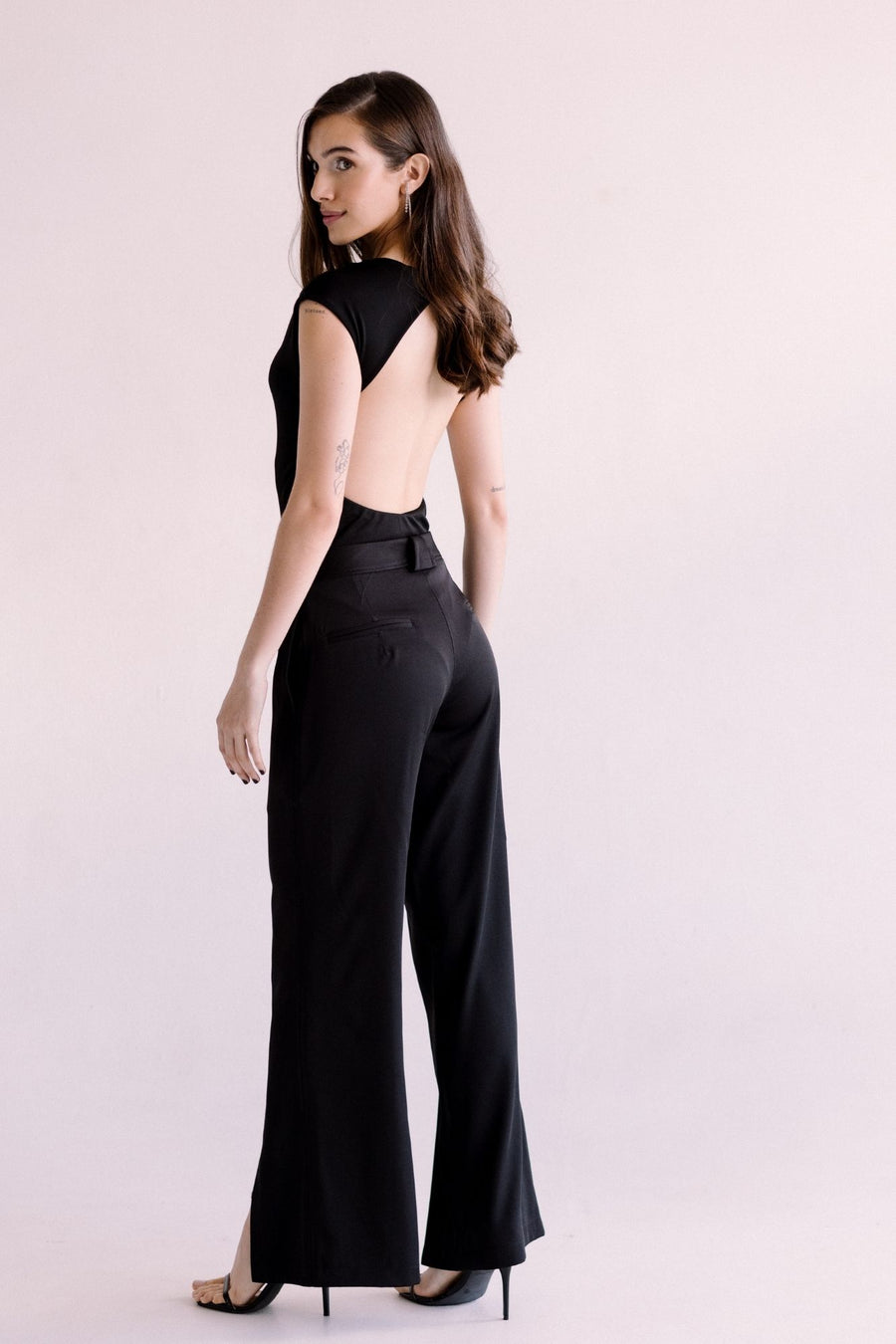 Pant flare negro