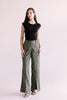 Pant flare verde oliva