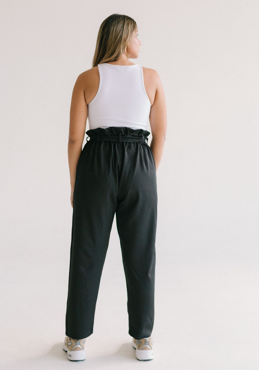 Pantalón tie-waist de uniforme