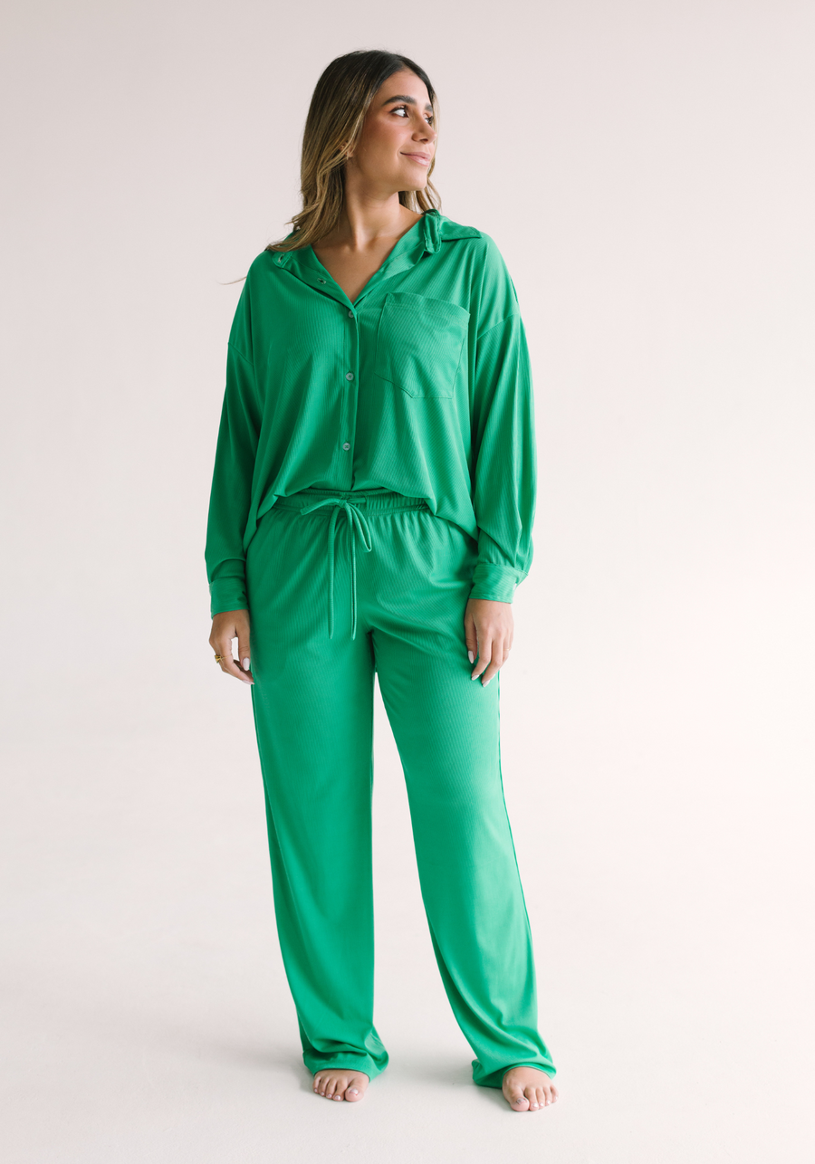 Set comfy verde esmeralda