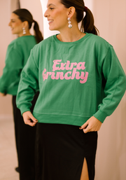 Suéter Cropped Extra Grinch Verde