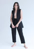 Tie-waist pant black